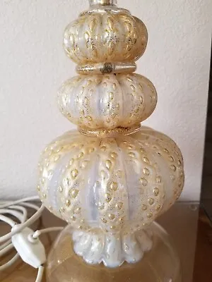 Vintage Murano Glass Lamp By Ercole Barovier  • $350