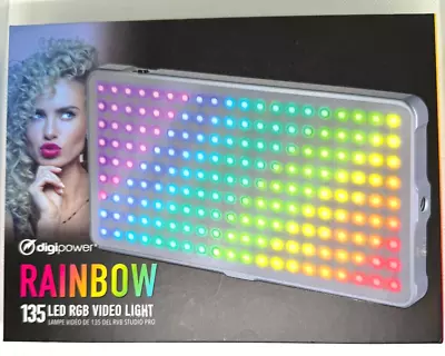 Digipower Rainbow 135 LED Video Light - Silver 4000mAh Battery - DP-VL-RGB135 • $35.99