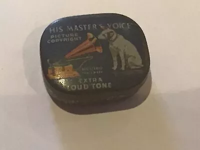 His Masters Voice (HMV) Blue Gramophone Needle Tin • $17.98