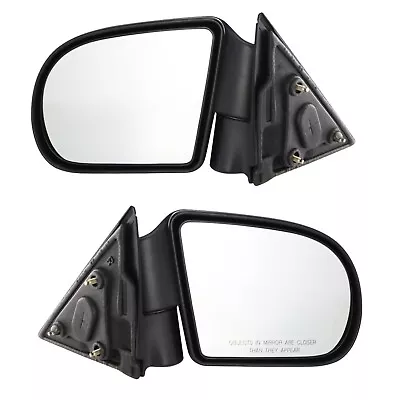 Mirror Set For 1999-2004 Chevrolet S10 Left And Right Manual Fold Textured Black • $50.36