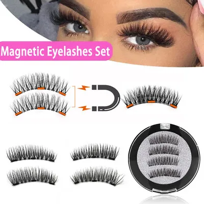 $8.58 • Buy Magnetic Eyelashes Eyelash Magnets Reusable False Lashes With Box