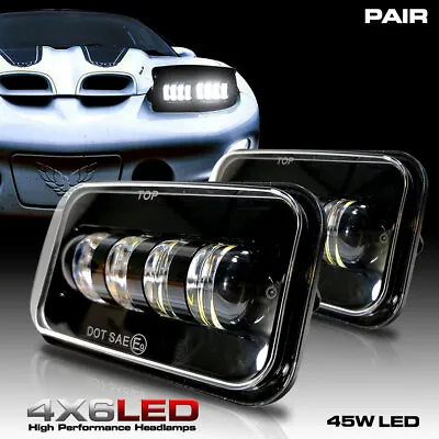 LED Headlights Headlamps For Pontiac Trans Am 1998 To 2002 Black Projector 2x • $169.96