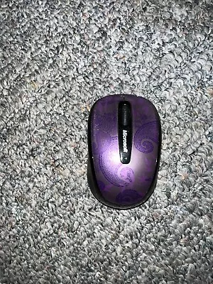 Microsoft Wireless Mobile Mouse 3500  Purple Pasley  Model 1427 • $16.95