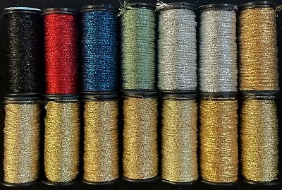 14xNeedlepoint/Embroidery THREAD KREINIK 16 Braid Metallic-goldsilvermix-RA113 • $20.50
