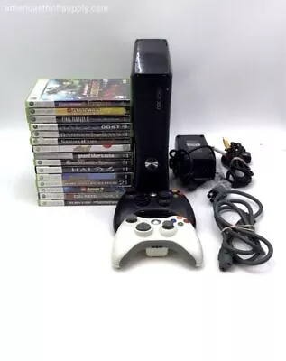 Microsoft Xbox 360 S Console & Accessories Lot - Heavy Fire LEGO Batman & More • $41