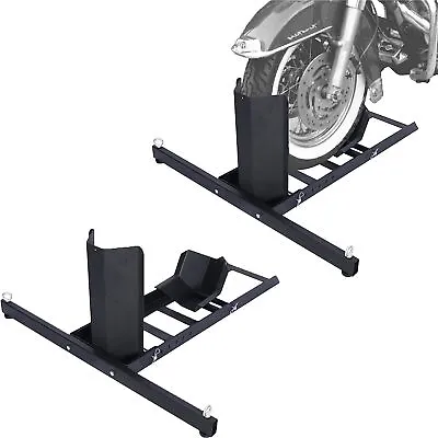 15 -22  Motorcycle Stand Wheel Chock Upright Adjustable 1800lbs Capacity Support • $85.66