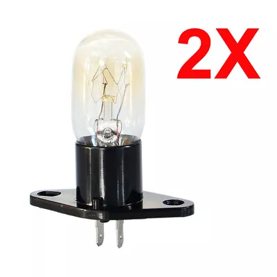 2 Microwave Oven Lamp Light Globe Bulb SAMSUNG LG SHARP PANASONIC STRAIGHT SPADE • $23.98
