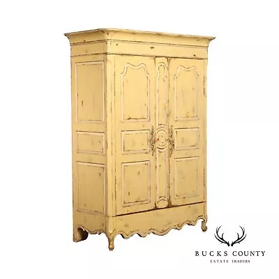 Habersham French Provincial Style Distress Painted Armoire • $2195