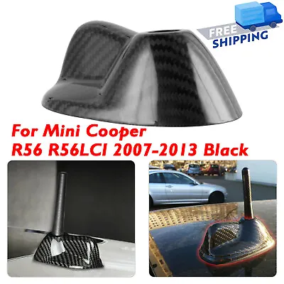 Black Roof Antenna Cover For Mini Cooper R56 R56LCI 2007-2013 Real Carbon Fiber • $23.74