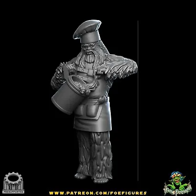Wookie Chef With Tall Hat (Star Wars Legion Compatible) 3D Printed RPG Mini • $9.99
