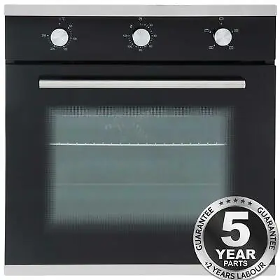 SIA SO101 60cm Black Built In Multi Function Electric Single True Fan Oven • £199.99