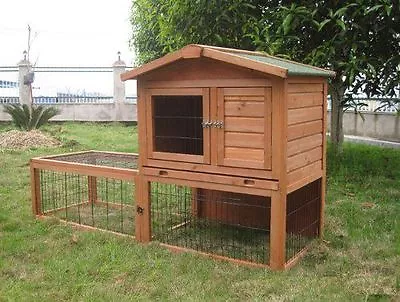 £24.99 • Buy Rabbit Guinea Pig Hutch Hutches Run Runs 2 Tier With Run Double Decker Bf2