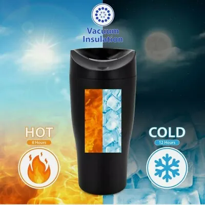 Insulated Coffee Mug Leak Proof Thermal Travel Mug Hot/cold 350ml • £8.99