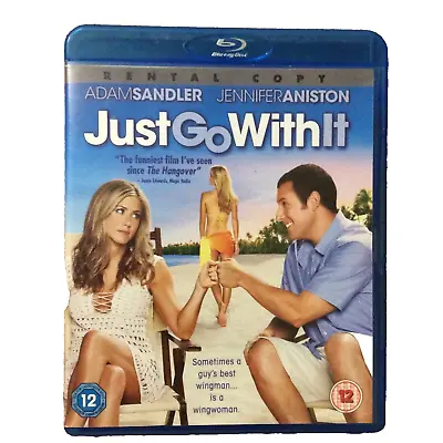 Just Go With It (Blu-ray 2011) Rental Copy Adam Sandler Jennifer Aniston Comedy • £3.48