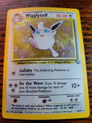 $12.99 • Buy WIGGLYTUFF  |  16/64  |  JUNGLE  |  HOLO  |  MP Pokemon Card WOTC Vintage