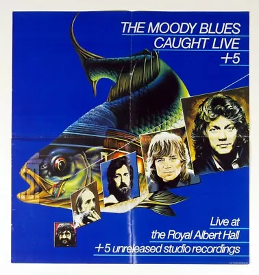 Moody Blues Poster Caught Live +5 Album Promotion 1977 • $45