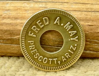$27.95 • Buy Ca 1919 PRESCOTT, ARIZONA (YAVAPAI CO)  FRED A. MAY  BILLIARDS, POOL HALL TOKEN