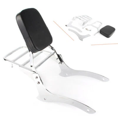 $138.58 • Buy Sissy Bar Back Pads With Luggage Rack For Yamaha V-star Dragstar XVS1100