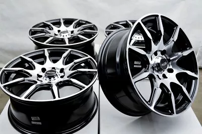 Kudo Racing Samurai 15x6.5 Honda Civic Miata Cooper Corolla Black Wheels Rims • $604