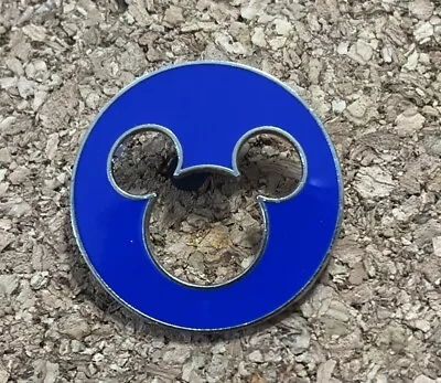 Disney Trading Pin Blue Mickey Mouse Icon Head Cutout Circle • $4.99