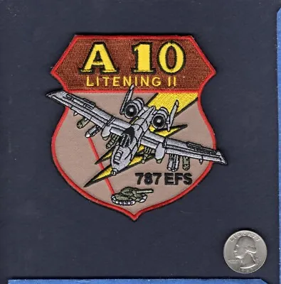 787th EFS A-10 THUNDERBOLT LA ANG Fighter Squadron Patch + V • $10.99