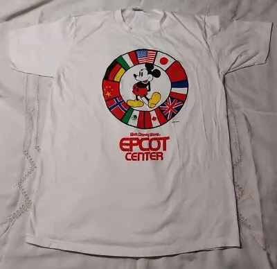 Vintage 1986-93 Walt Disney World EPCOT CENTER Mickey Mouse Large Made In USA • $8.50