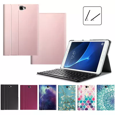 For Samsung Galaxy Tab A 10.5 /10.1 / 9.7 /8.4 Leather Case W/Bluetooth Keyboard • $30.99