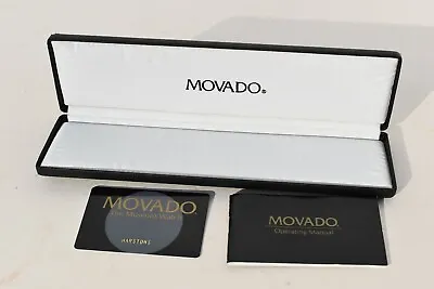 Movado Museum Watch Case/box With Operating Manual & Warranty Card • $29.99