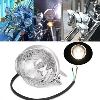 $19.99 • Buy Motorcycle Chrome Fog Spot Headlight For  Yamaha V Star XVS 250 650 950 1100
