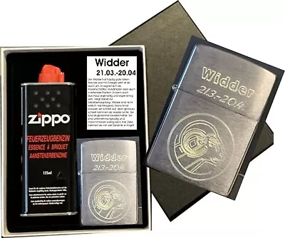 Zippo Aries Zodiac Sign + Request Engraving + With Or Without Gift Set • £32.50