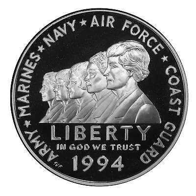 1994 Women In Military Proof Commemorative 90% Silver Dollar US Coin • $34