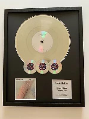 Signed/autographed James Arthur - You Cd Framed Platinum Disc Presentation. Disk • £299.99