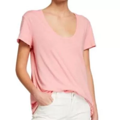 NWT J. Crew Small S Scoopneck Tencel T-shirt Peppermint Ice Pink Top Shirt Tee  • $17.99