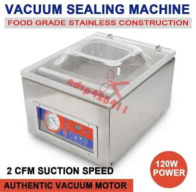 Digital Vacuum Packing Sealing Machine Sealer Food Industrial Packaging 120W • £439.43