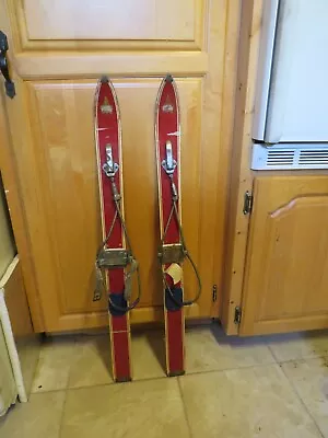 Vintage Wooden   Ski Size   34`` Long  Chalet Decor  Nice   ( 4746 • $49.99