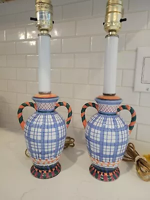 Vintage Inspired Hand Painted Lamps - PAIR • $68