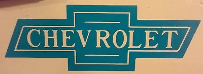 Vintage CHEVROLET Bowtie Script Emblem Vinyl Decal Sticker 3  X 8.7  Many Colors • $5