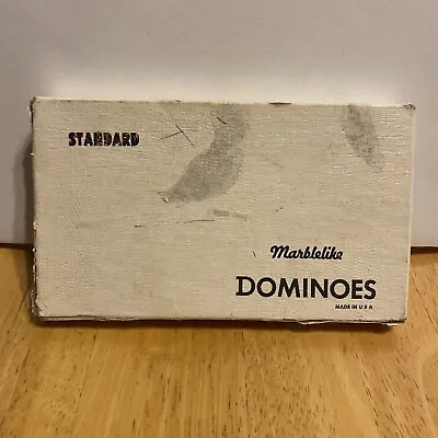 Vtg Puremco No. 616 Standard Marblelike Dominoes Waco Texas Made In Usa W/box • $12.99