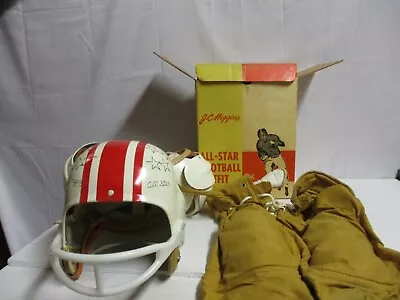Vintage J.c.higgins 2470 Football All Star Outfit Set Helmet Pads Pants Boxed • $89.99