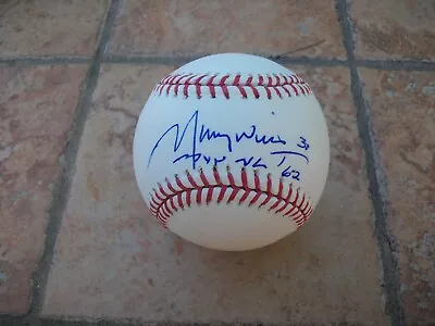 Maury Wills Signed Official Major League Baseball Los Angeles Dodgers Jsa Coa • $65