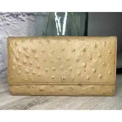 Vera Pelle Genuine Ostrich Skin Wallet. • $49