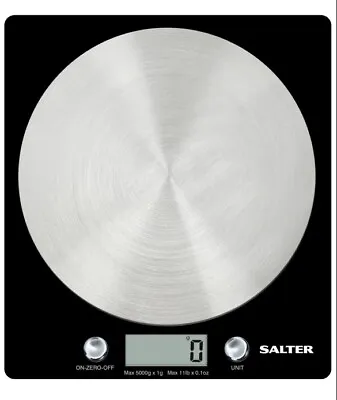 Salter Black Electric Scale With Stainless Steel Platform And Liquid Weighing • £24.99