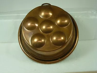 Antique Copper Egg Poacher W/ Tin Lining W/ Hanging Ring Signed Oppar Tillverk • $20