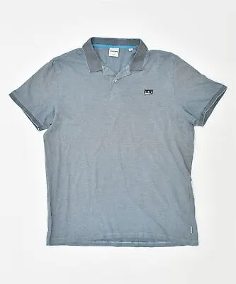 JACK & JONES Mens Slim Polo Shirt 2XL Blue Pinstripe Cotton PE34 • £4