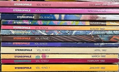 $12 • Buy Stereophile Magazine All 12 Issues 1992