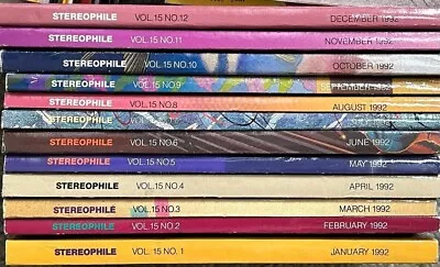 $12 • Buy Stereophile Magazine All 12 Issues 1992