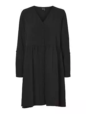 Vero Moda Womens Curve Roll Tab Button Up Shirt Dress 18 • $10.50