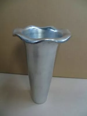 Stylish Polished Aluminum 12” High Tulip Vase Manhattan Décor • $19.99