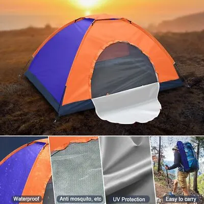 3-8 Man Person Family Tent Portable Tent Waterproof Outdoor Camping Festival+Bag • £12.99
