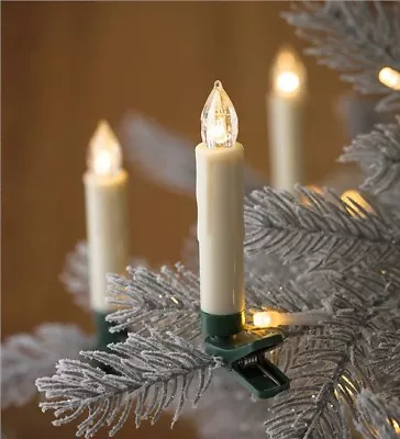 10pk XMAS LED 4  Taper Candles Battery Powered With Remote Control Timer & Clip • $18.99